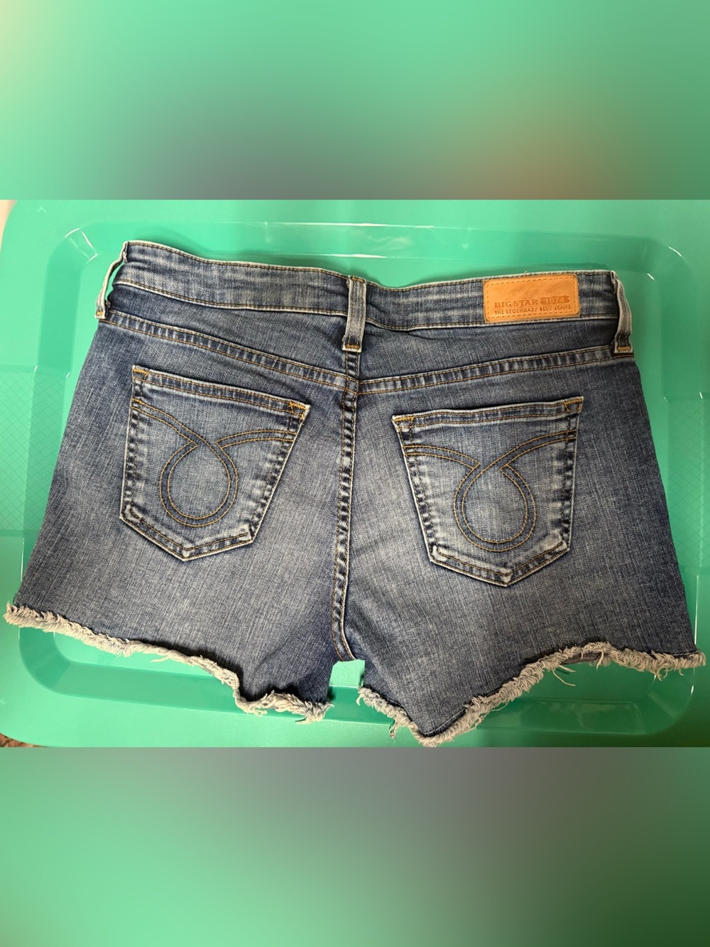 Big Star Faded Blue Denim Cutoff Shorts - Picture 2 of 7